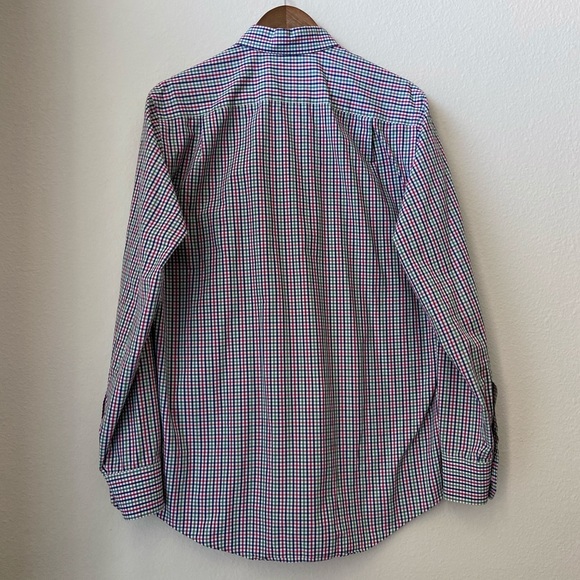 🆕 Southern Tide Gingham Button Down - Navy, Green, Red, & White - Picture 3 of 13